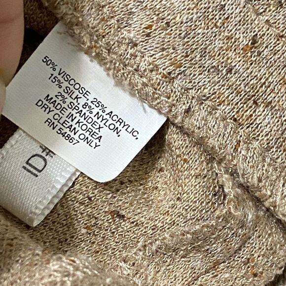 Express Tweed Texture Skirt Ruffle Peplum Hem Pull On Stretch Tan Brown size XS - Picture 15 of 16